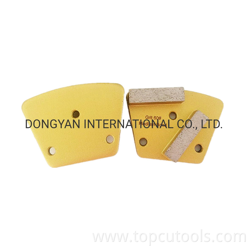 Concrete Floor Diamond Grinding Shoes Polishing Plate with 2 Segment